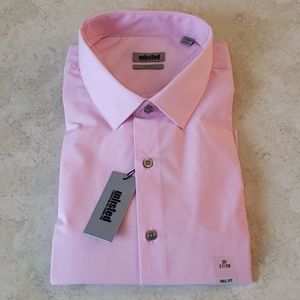 Unlisted by Kenneth Cole Men's Tall Fit Button-Down Shirt in Light Pink